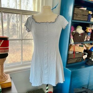 Blue stretch mini dress